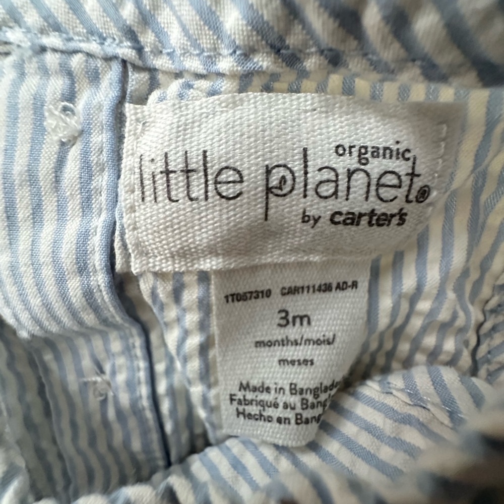 Little Planet Baby Seersucker Sunsuit - Picture 4 of 4
